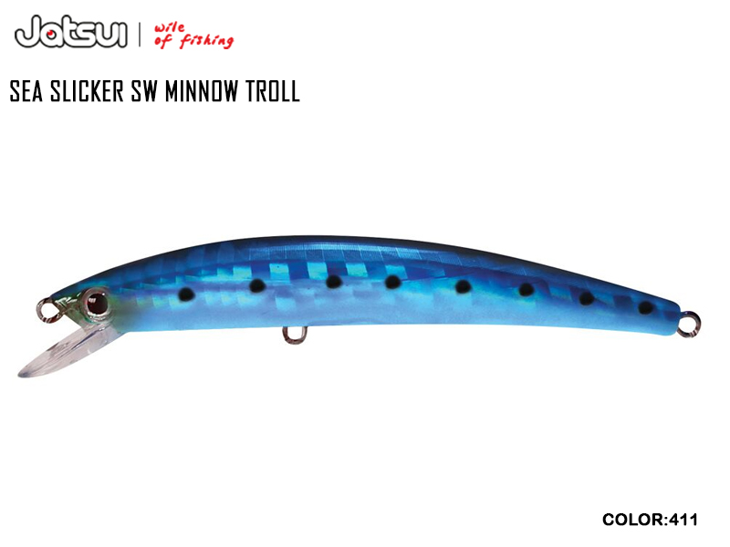 Jatsui Sea Slicker SW Minnow Troll (Length: 130mm, Weight: 18gr, Color: 411)